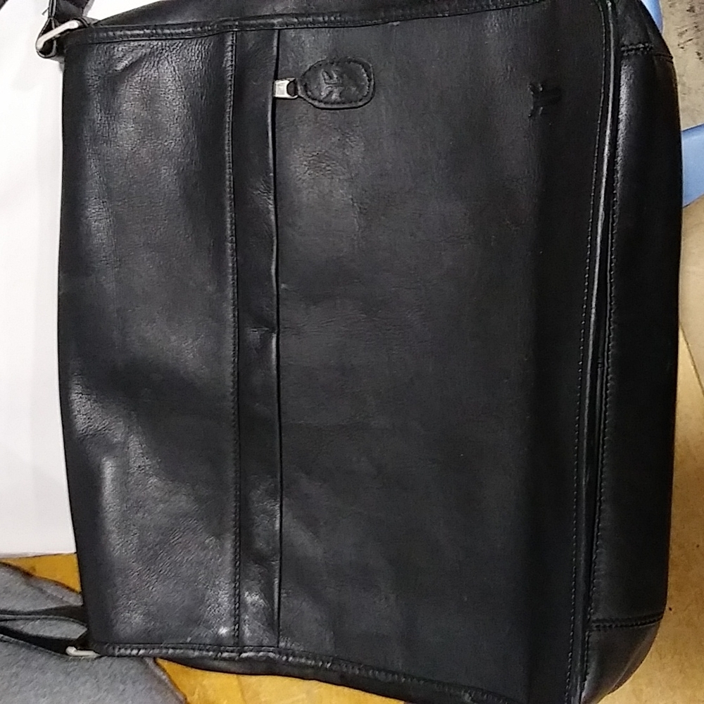 Vintage Frye leather messenger bag black - Picture 3 of 12